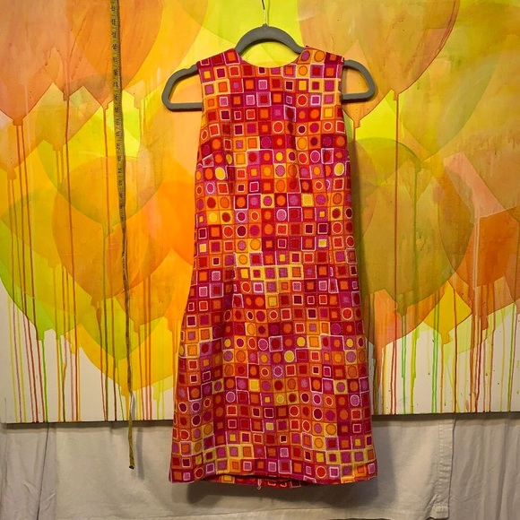 kenar vintage mod dress | 70's retro | sleeveless | size 14/MED | keyhole detail - Picture 6 of 9